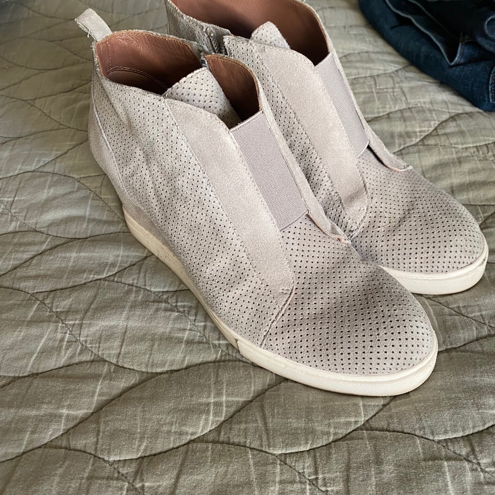 Paolo  gray wedge sneakers 7.5
